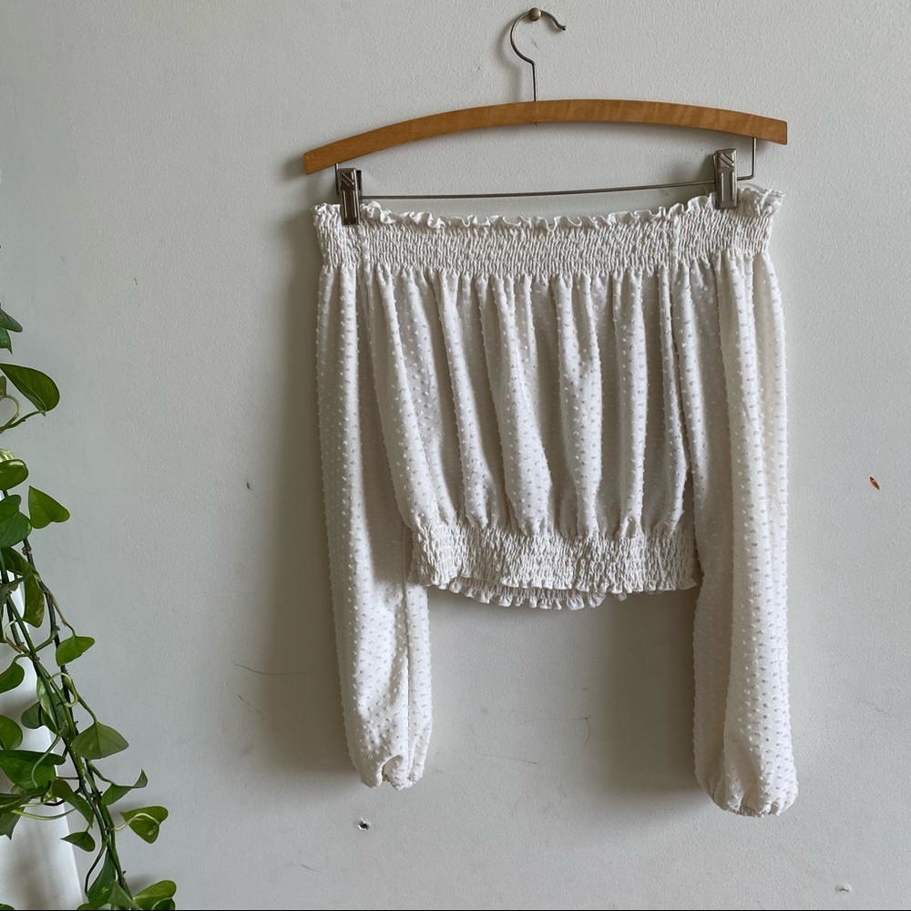 White off the shoulder top